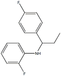 2-fluoro-N-[1-(4-fluorophenyl)propyl]aniline Struktur