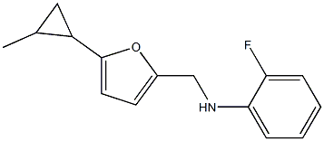 2-fluoro-N-{[5-(2-methylcyclopropyl)furan-2-yl]methyl}aniline Struktur