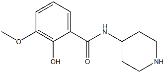 2-hydroxy-3-methoxy-N-piperidin-4-ylbenzamide Struktur