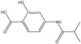 2-hydroxy-4-(isobutyrylamino)benzoic acid Struktur