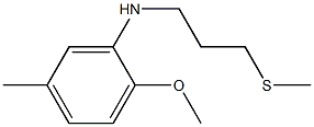 2-methoxy-5-methyl-N-[3-(methylsulfanyl)propyl]aniline Struktur