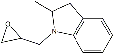 2-methyl-1-(oxiran-2-ylmethyl)-2,3-dihydro-1H-indole Struktur