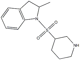 2-methyl-1-(piperidin-3-ylsulfonyl)indoline Struktur