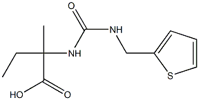 2-methyl-2-{[(thiophen-2-ylmethyl)carbamoyl]amino}butanoic acid Struktur