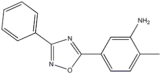 2-methyl-5-(3-phenyl-1,2,4-oxadiazol-5-yl)aniline Struktur