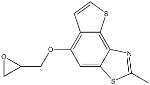 2-methyl-5-(oxiran-2-ylmethoxy)thieno[2,3-e][1,3]benzothiazole Struktur