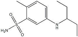 2-methyl-5-(pentan-3-ylamino)benzene-1-sulfonamide Struktur