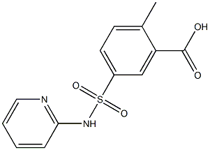 2-methyl-5-(pyridin-2-ylsulfamoyl)benzoic acid Struktur