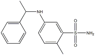 2-methyl-5-[(1-phenylethyl)amino]benzene-1-sulfonamide Struktur