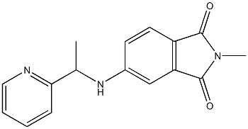 2-methyl-5-{[1-(pyridin-2-yl)ethyl]amino}-2,3-dihydro-1H-isoindole-1,3-dione Struktur