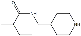 2-methyl-N-(piperidin-4-ylmethyl)butanamide Struktur