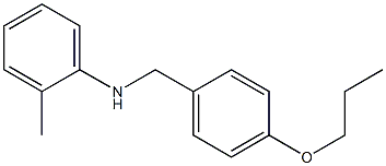 2-methyl-N-[(4-propoxyphenyl)methyl]aniline Struktur