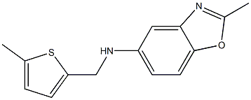 2-methyl-N-[(5-methylthiophen-2-yl)methyl]-1,3-benzoxazol-5-amine Struktur