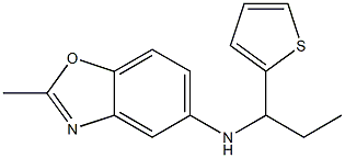 2-methyl-N-[1-(thiophen-2-yl)propyl]-1,3-benzoxazol-5-amine Struktur