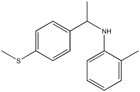 2-methyl-N-{1-[4-(methylsulfanyl)phenyl]ethyl}aniline Struktur