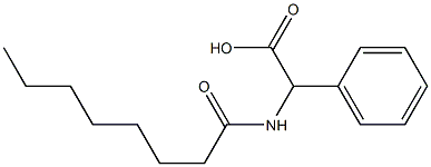 2-octanamido-2-phenylacetic acid Struktur