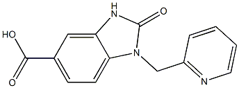 2-oxo-1-(pyridin-2-ylmethyl)-2,3-dihydro-1H-1,3-benzodiazole-5-carboxylic acid Struktur