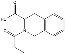 2-propionyl-1,2,3,4-tetrahydroisoquinoline-3-carboxylic acid Struktur