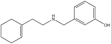 3-({[2-(cyclohex-1-en-1-yl)ethyl]amino}methyl)phenol Struktur