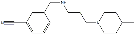 3-({[3-(4-methylpiperidin-1-yl)propyl]amino}methyl)benzonitrile Struktur