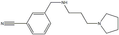 3-({[3-(pyrrolidin-1-yl)propyl]amino}methyl)benzonitrile Struktur