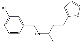 3-({[4-(furan-2-yl)butan-2-yl]amino}methyl)phenol Struktur