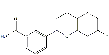 3-({[5-methyl-2-(propan-2-yl)cyclohexyl]oxy}methyl)benzoic acid Struktur