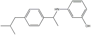 3-({1-[4-(2-methylpropyl)phenyl]ethyl}amino)phenol Struktur