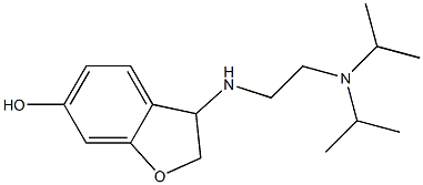 3-({2-[bis(propan-2-yl)amino]ethyl}amino)-2,3-dihydro-1-benzofuran-6-ol Struktur