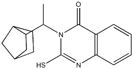 3-(1-{bicyclo[2.2.1]heptan-2-yl}ethyl)-2-sulfanyl-3,4-dihydroquinazolin-4-one Struktur