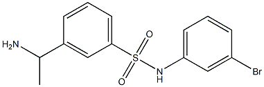 3-(1-aminoethyl)-N-(3-bromophenyl)benzene-1-sulfonamide Struktur