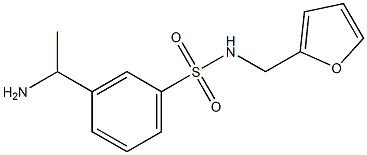 3-(1-aminoethyl)-N-(furan-2-ylmethyl)benzene-1-sulfonamide Struktur