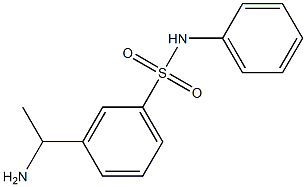 3-(1-aminoethyl)-N-phenylbenzene-1-sulfonamide Struktur