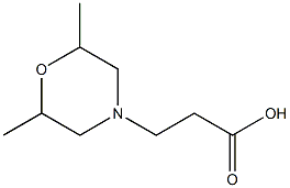 3-(2,6-dimethylmorpholin-4-yl)propanoic acid Struktur