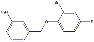 3-(2-bromo-4-fluorophenoxymethyl)aniline Struktur