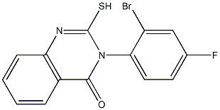 3-(2-bromo-4-fluorophenyl)-2-sulfanyl-3,4-dihydroquinazolin-4-one Struktur