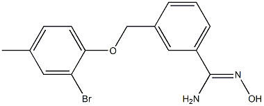 3-(2-bromo-4-methylphenoxymethyl)-N'-hydroxybenzene-1-carboximidamide Struktur