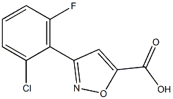 3-(2-chloro-6-fluorophenyl)-1,2-oxazole-5-carboxylic acid Struktur