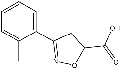 3-(2-methylphenyl)-4,5-dihydro-1,2-oxazole-5-carboxylic acid Struktur