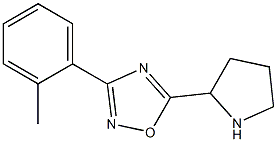 3-(2-methylphenyl)-5-(pyrrolidin-2-yl)-1,2,4-oxadiazole Struktur