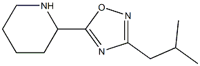 3-(2-methylpropyl)-5-(piperidin-2-yl)-1,2,4-oxadiazole Struktur