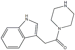 3-(2-oxo-2-piperazin-1-ylethyl)-1H-indole Struktur