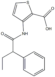 3-(2-phenylbutanamido)thiophene-2-carboxylic acid Struktur