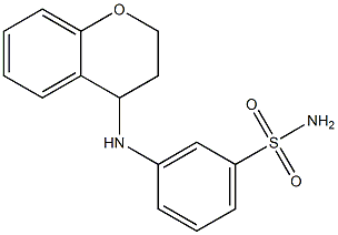 3-(3,4-dihydro-2H-1-benzopyran-4-ylamino)benzene-1-sulfonamide Struktur