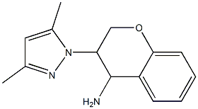 3-(3,5-dimethyl-1H-pyrazol-1-yl)-3,4-dihydro-2H-1-benzopyran-4-amine Struktur