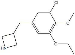 3-(3-chloro-5-ethoxy-4-methoxybenzyl)azetidine Struktur