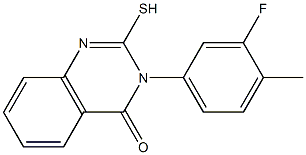 3-(3-fluoro-4-methylphenyl)-2-sulfanyl-3,4-dihydroquinazolin-4-one Struktur