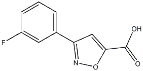 3-(3-fluorophenyl)-1,2-oxazole-5-carboxylic acid Struktur