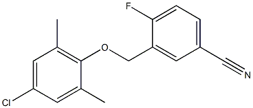 3-(4-chloro-2,6-dimethylphenoxymethyl)-4-fluorobenzonitrile Struktur