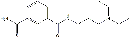 3-(aminocarbonothioyl)-N-[3-(diethylamino)propyl]benzamide Struktur